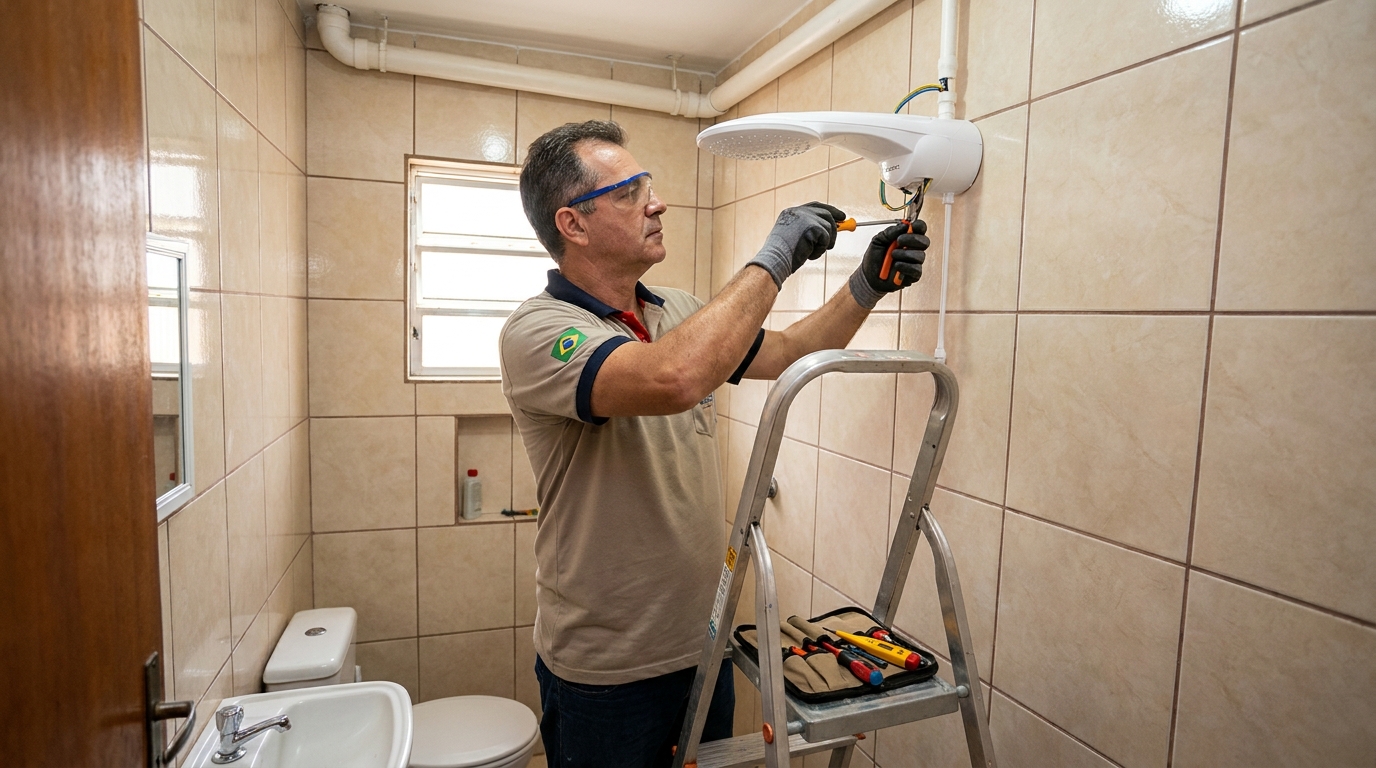 Instalação com pressurizador em Mogi das Cruzes-SP