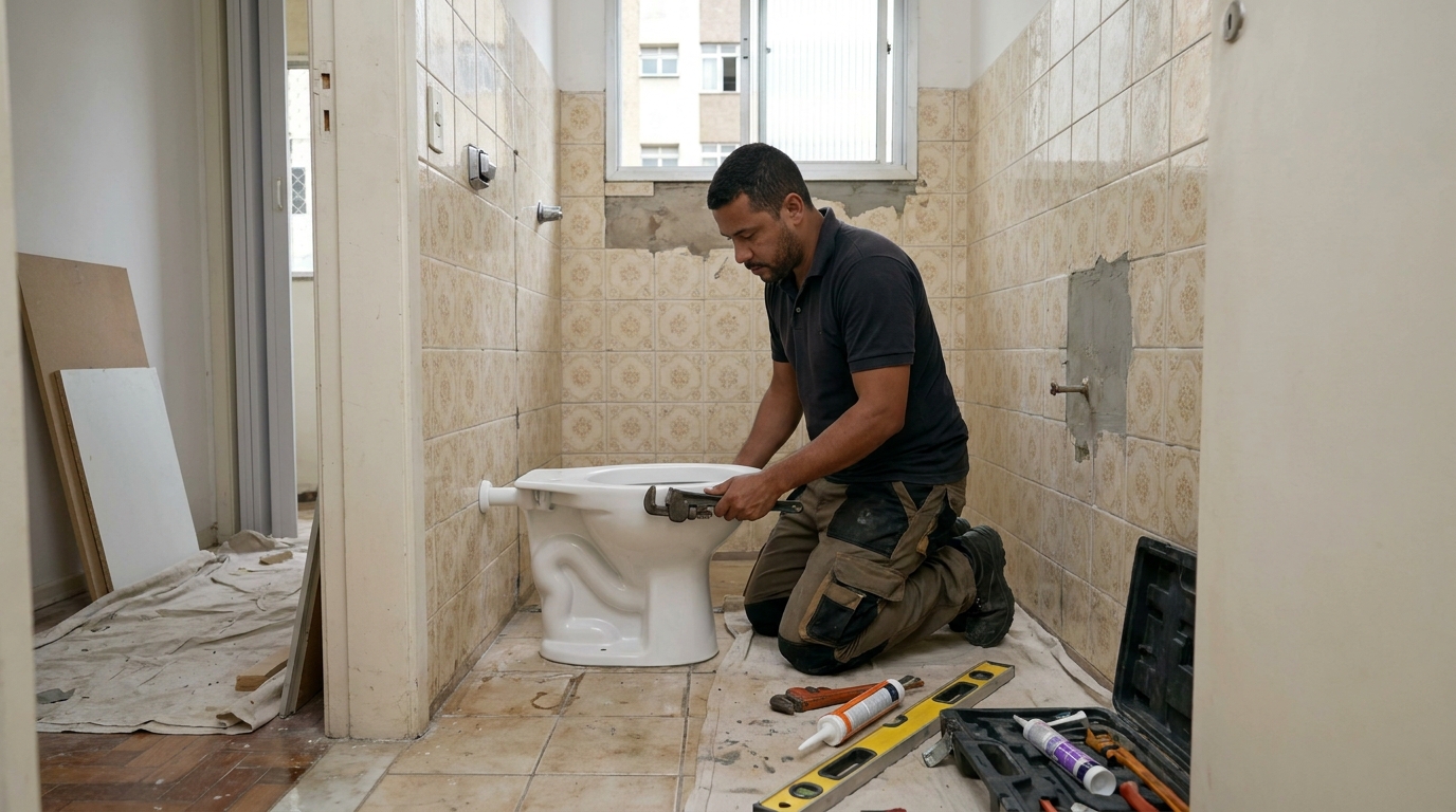 Reforço de vedação sanitária em Mogi das Cruzes-SP